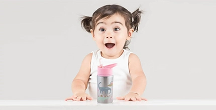 personalized water bottles for kids with Straw Lids